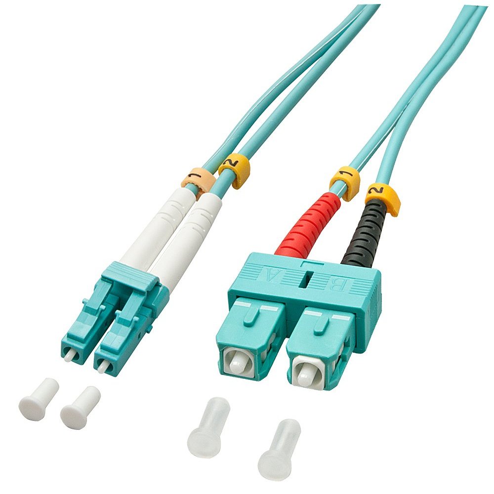 LINDY Fiber Optic Duplex LC/SC OM3 2 m