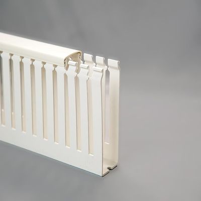 12 Pack of 1 1/2x4 Inch, 2m Open Slot Wiring Duct/Cable Raceway with Cover, UL/CE Listed - White