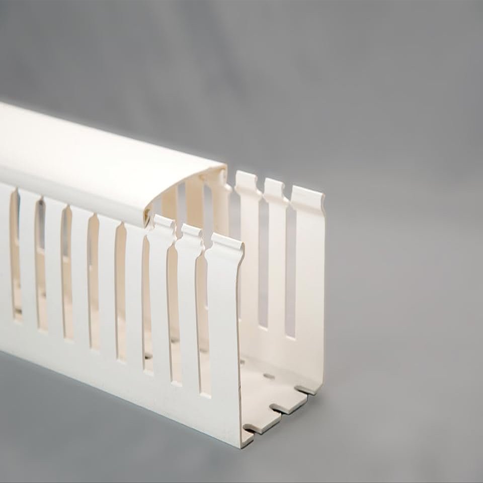 12 Pack of 3x3x78 Inch(80mmx80mmx2m) Open Slot Wiring Duct/Cable Raceway with Cover Lid - White