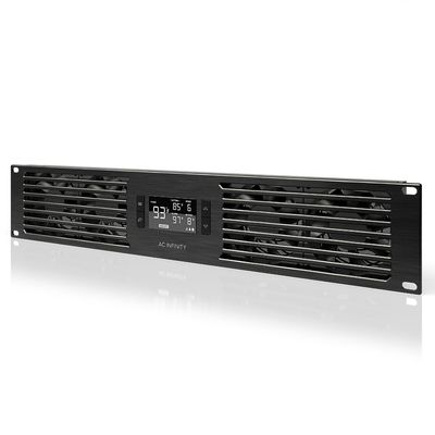 AC Infinity CLOUDPLATE T7-N, Rack Mount Fan Panel 2U, Intake Airflow, for Cooling AV, Home Theater, Network 19 Racks