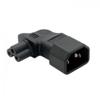 JSER IEC 90 Degree Adapter 3 Poles Male C14 to Micky C5 Right Angled Extension Power Adapter view 1