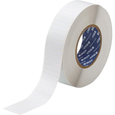Brady THT-45-728-10 Label, Permanent Polyimide, 1.500" W x 0.250" H (38.100 mm W x 6.350 mm H), White (Pack of 10000)