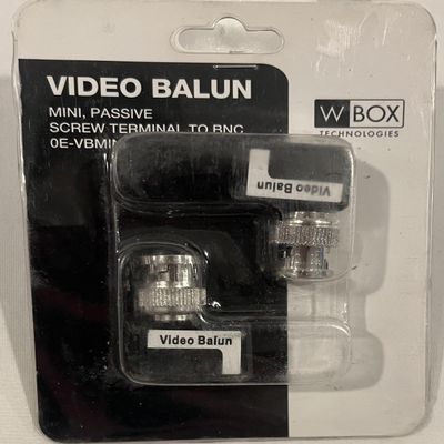 W Box Technologies PAIR MINI VID BALUN, SCRW TERM - 0E-VBMINI