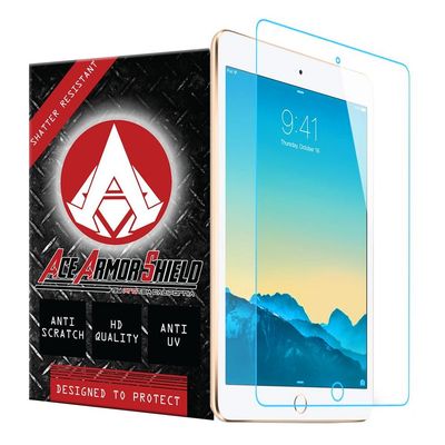 Ace Armor Shield Shatter Resistant Screen Protector for the Apple iPad Mini 3 / Military Grade / High Definition / Maximum Screen Coverage / Supreme Touch Sensitivity /Dry or Wet Easy Installation with free lifetime replacement warranty