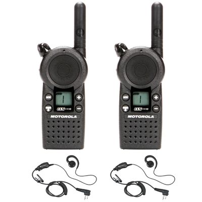 Motorola Solutions CLS1110 2-Pack Two-Way Radio Analog UHF 459.5-469.5MHz