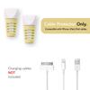 TUDIA [Klip] Snap On Charging Cable Cord Saver Protector Compatible with iPhone, iPad, iPod - Yellow view 2