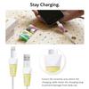 TUDIA [Klip] Snap On Charging Cable Cord Saver Protector Compatible with iPhone, iPad, iPod - Yellow view 4