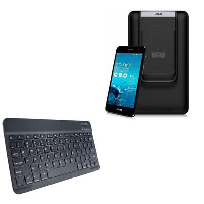 BoxWave Keyboard Compatible with ASUS PadFone X - SlimKeys Bluetooth Keyboard, Portable Thin with Chiclet-Style Keys - Jet Black