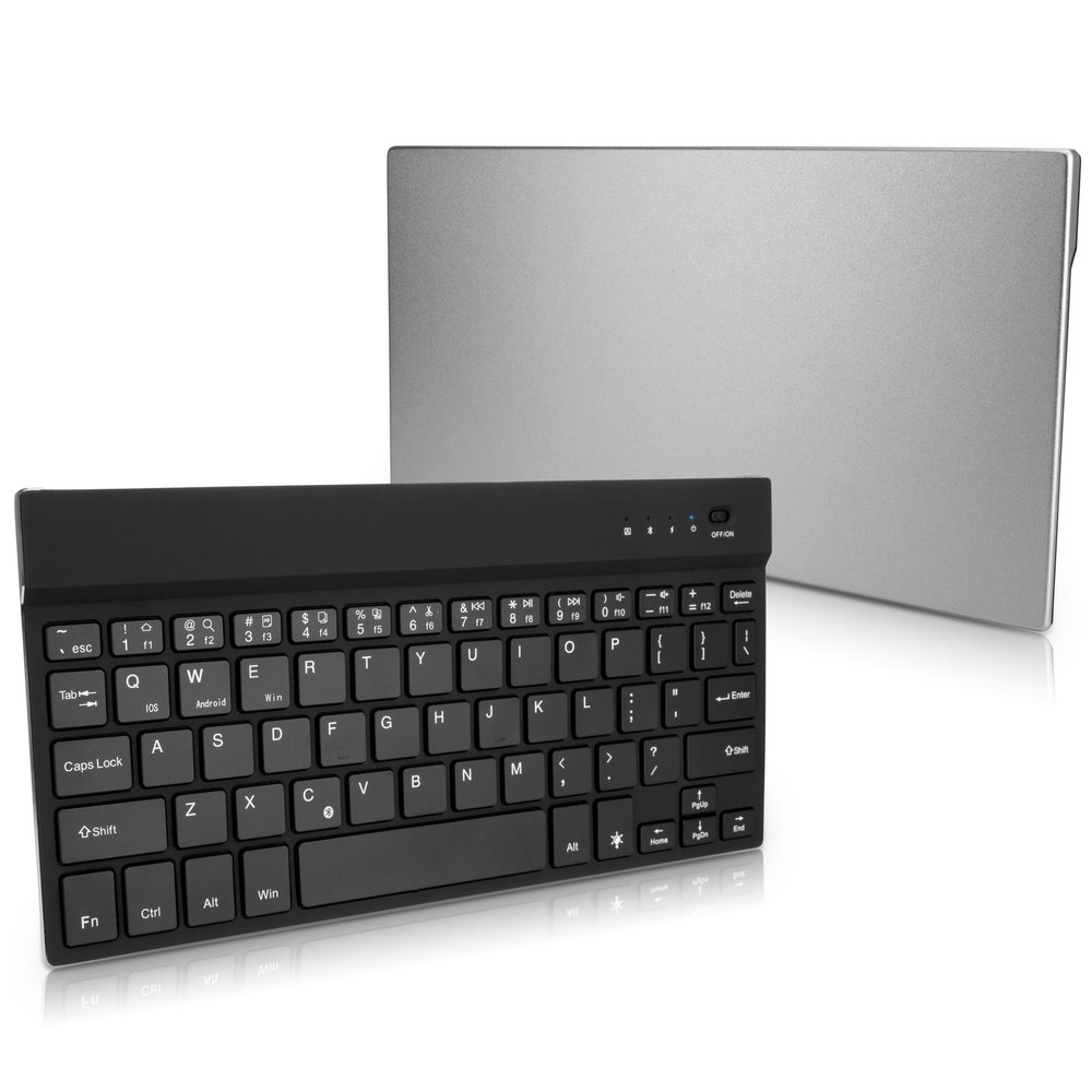 BoxWave Keyboard Compatible with Dell Venue Pro - SlimKeys Bluetooth Keyboard - with Backlight, Portable Slim LED 7 Colors - Jet Black