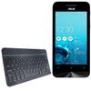 BoxWave Keyboard Compatible with ASUS Zenfone 4 A450CG - SlimKeys Bluetooth Keyboard, Portable Thin with Chiclet-Style Keys - Jet Black view 1