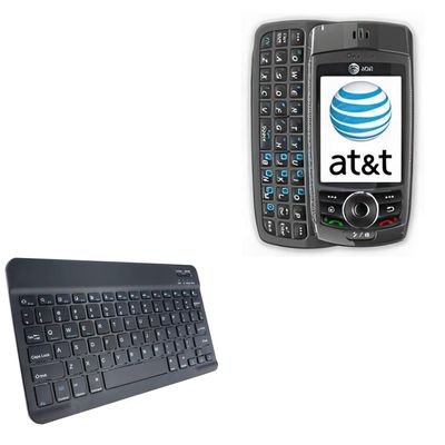 BoxWave Keyboard Compatible with AT&T Mustang - SlimKeys Bluetooth Keyboard, Portable Thin with Chiclet-Style Keys - Jet Black