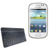 BoxWave Keyboard Compatible with Samsung Galaxy Fame S6810 - SlimKeys Bluetooth Keyboard, Portable Thin with Chiclet-Style Keys - Jet Black view 1