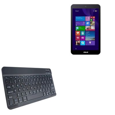 BoxWave Keyboard Compatible with ASUS VivoTab 8 - SlimKeys Bluetooth Keyboard, Portable Thin with Chiclet-Style Keys - Jet Black