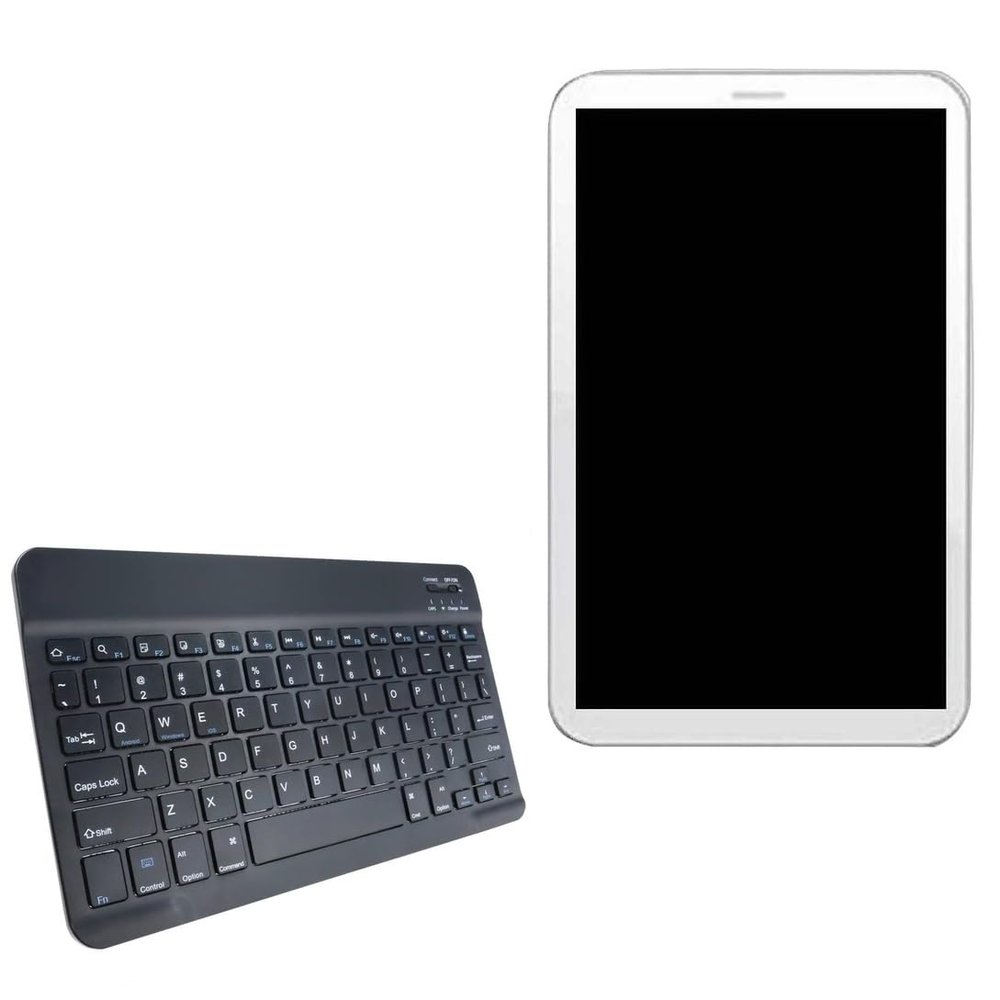 BoxWave Keyboard Compatible with Celkon C720 - SlimKeys Bluetooth Keyboard, Portable Thin with Chiclet-Style Keys - Jet Black