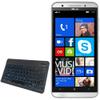 BoxWave Keyboard Compatible with BLU Win HD LTE - SlimKeys Bluetooth Keyboard - with Backlight, Portable Slim LED 7 Colors - Jet Black view 1
