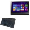 BoxWave Keyboard Compatible with Lenovo Yoga Tablet 2 10.1 - SlimKeys Bluetooth Keyboard - with Backlight, Portable Slim LED 7 Colors - Jet Black
