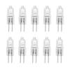 10 Pack DIAMOND CLEAR LENSE 35 Watt AC DC 12 Volt Light Bulb Replacement T3 JC G4 2 Pin Base Halogen Landscape Path Boat Lamp 12V 35W Bi-Pin 2700k Clear Warm White Glass Capsule Low Voltage Lighting view 1