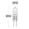 10 Pack DIAMOND CLEAR LENSE 35 Watt AC DC 12 Volt Light Bulb Replacement T3 JC G4 2 Pin Base Halogen Landscape Path Boat Lamp 12V 35W Bi-Pin 2700k Clear Warm White Glass Capsule Low Voltage Lighting view 4