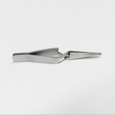 Cross Lock Tweezer Short Pointed Self Closing 4-3/4" Reverse Action Forcep S.S. By JTS