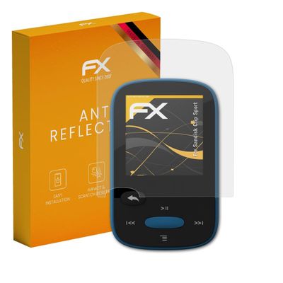 atFoliX Screen Protector suitable for Sandisk Clip Sport, Screen Protection Film anti-reflective and shock-absorbing FX Protector Film (3X)