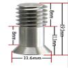 3/8" "Bullet" Screw 19mm Small Head Flush Mount Stainless Steel/Tripod Clamp Hex SS (100) view 2