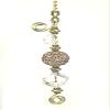 Gold Rhinestone and Clear Glass Cube Glass Ceiling Fan Pull Chain view 3