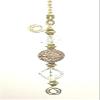 Gold Rhinestone and Clear Glass Cube Glass Ceiling Fan Pull Chain view 4