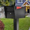 Mail Boss 7500 Mail Manager Pro Curbside Security, Black Locking Mailbox with House Numbers, Mounting Plate and Pull Out Mail Tray view 2