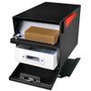 Mail Boss 7500 Mail Manager Pro Curbside Security, Black Locking Mailbox with House Numbers, Mounting Plate and Pull Out Mail Tray view 3