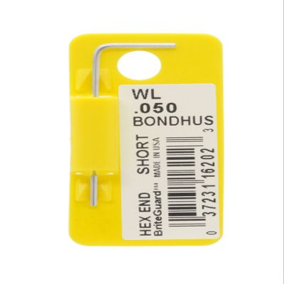 .050" BriteGuard Plated Hex L-Wrench - Short Tag/Barcoded