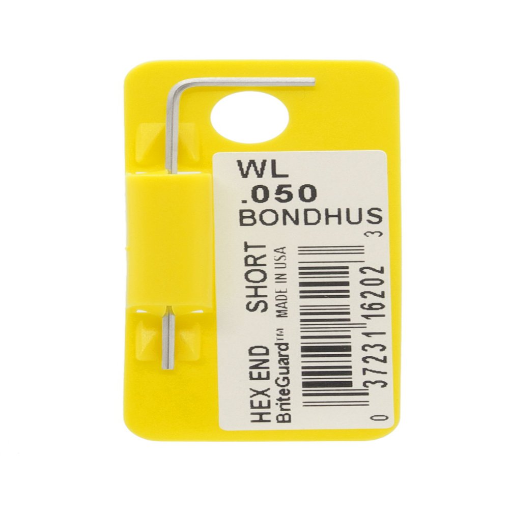 .050" BriteGuard Plated Hex L-Wrench - Short Tag/Barcoded