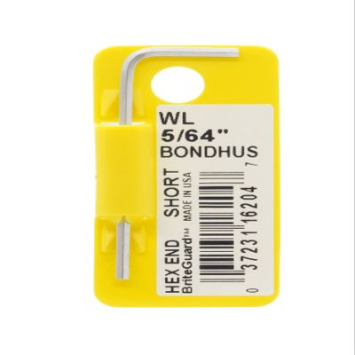 5/64" BriteGuard Plated Hex L-Wrench - Short Tag/Barcoded