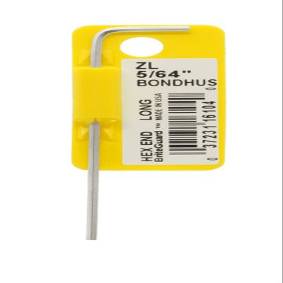 5/64" BriteGuard Plated Hex L-Wrench - Long Tag/Barcoded