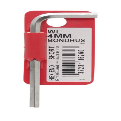 4.0mm BriteGuard Plated Hex L-Wrench - Short Tag/Barcoded