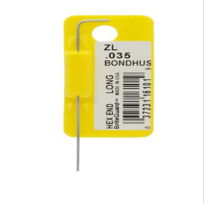 .035" BriteGuard Plated Hex L-Wrench - Long Tag/Barcoded