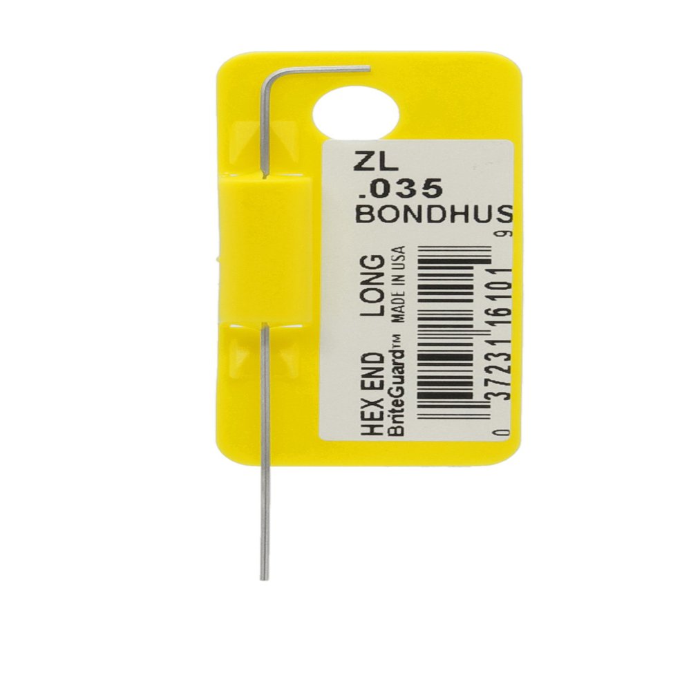.035" BriteGuard Plated Hex L-Wrench - Long Tag/Barcoded