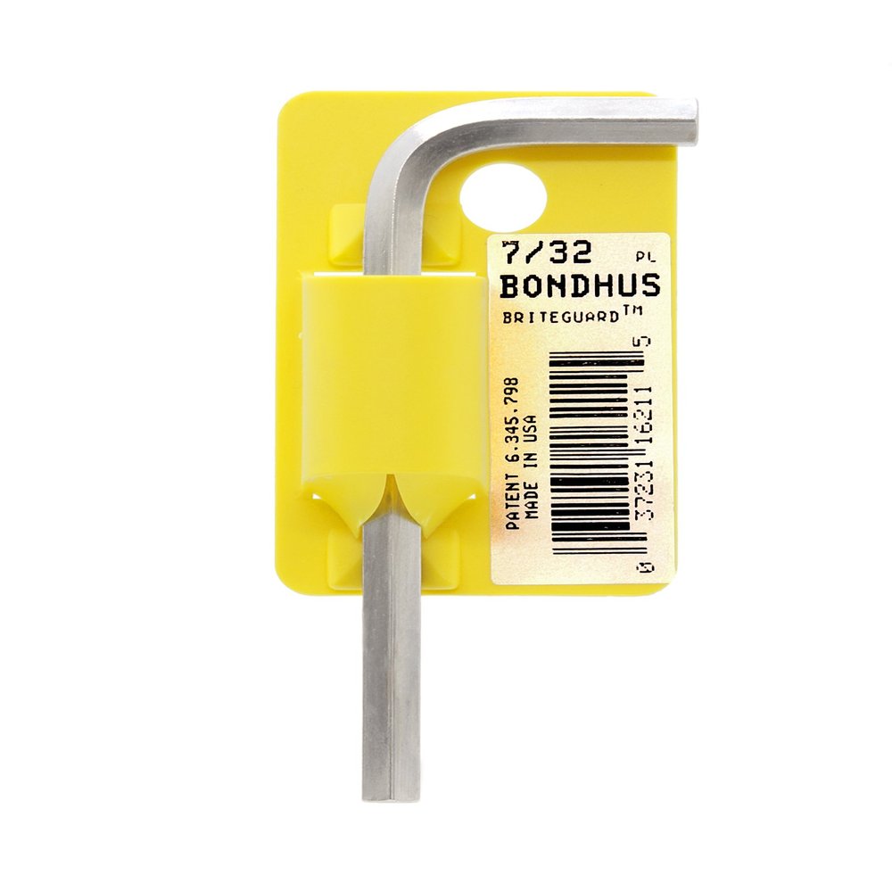 7/32" BriteGuard Plated Hex L-Wrench - Short Tag/Barcoded