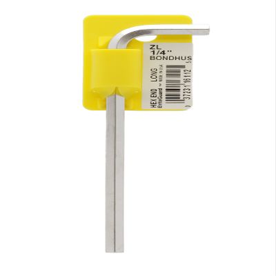 1/4" BriteGuard Plated Hex L-Wrench - Long Tag/Barcoded