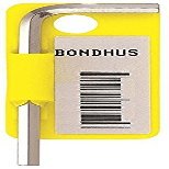 Bondhus 16214 3/8" Hex Tip Key L-Wrench with BriteGuard Finish, Tagged and Barcoded, Short Arm