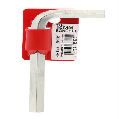10mm BriteGuard Plated Hex L-Wrench - Short Tagged/Barcoded