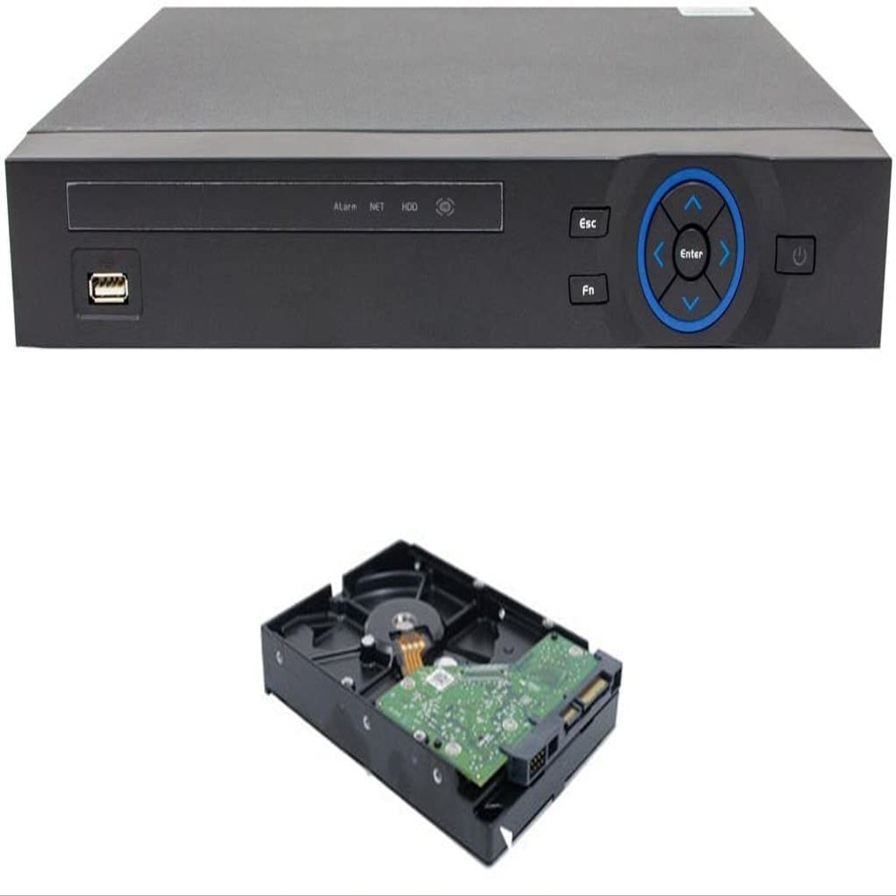 8 Channel Tribrid Security Surveillance DVR with Analog @960H and HD-CVI and 2 IP Channels @up to 1080p ALL IN ONE - 1TB HARD DRIVE
