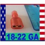 0.25 Inch 18/22 Gauge Economy Nylon Fully Insulated Female Quick Disconnects Red Pack of 100