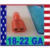 0.25 Inch 18/22 Gauge Economy Nylon Fully Insulated Female Quick Disconnects Red Pack of 100 view 1