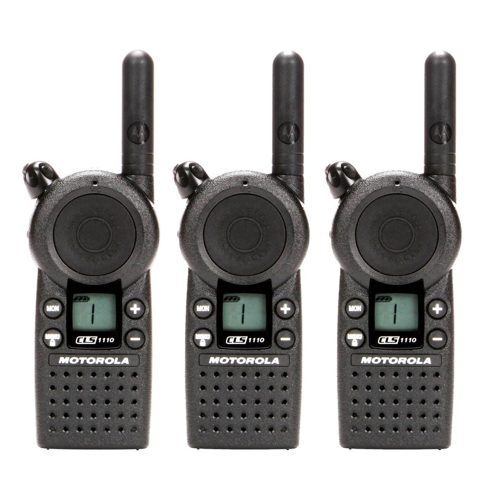 3 Pack of Motorola CLS1110 Two Way Radio Walkie Talkies (UHF)