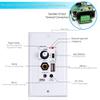 Pyle Wireless BT Receiver Wall Mount - 100W In-Wall Audio Control Receiver w/ Built-in Amplifier, USB/Microphone/Aux (3.5mm) Inputs, Speaker Terminal Block, Connect 2 Speakers, White - PWA15BT view 2