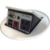 Altinex Tilt N Plug Jr. Circular Digital Silver TNP120C Power Data Center - HDMI, VGA, Audio, RJ45, 1 x AC Power view 2