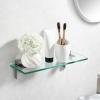KES Bathroom Shelf, Tempered Glass Shelf 14 Inch 8MM-Thick Wall Mount Rectangular, Brushed Nickel Bracket, BGS3201S35-2 view 2