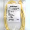 TURCK RKC 4.4T-1-WSC 4.4T/S1587 1 METER LENGTH, 4 WIRE, CORDSET, DOUBLE ENDED, M12 EUROFAST, MEDIUM PLUG BODY, NICKEL PLATED BRASS COUPLING, NO LEDS, RIGHT ANGLE MALE CONNECTOR, STRAIGHT FEMALE CONNEC view 1