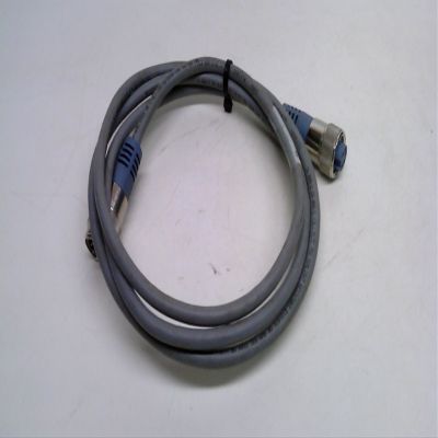 TURCK RSM RKM 5711-2M (U5452-59), 2 M LENGTH, 5 WIRE, 7/8" MINIFAST, CORDSET, DEVICENET, DOUBLE ENDED, GRAY PVC JACKET, NICKEL PLATED BRASS COUPLING, STRAIGHT FEMALE CONNECTOR, STRAIGHT MALE CONNECTOR