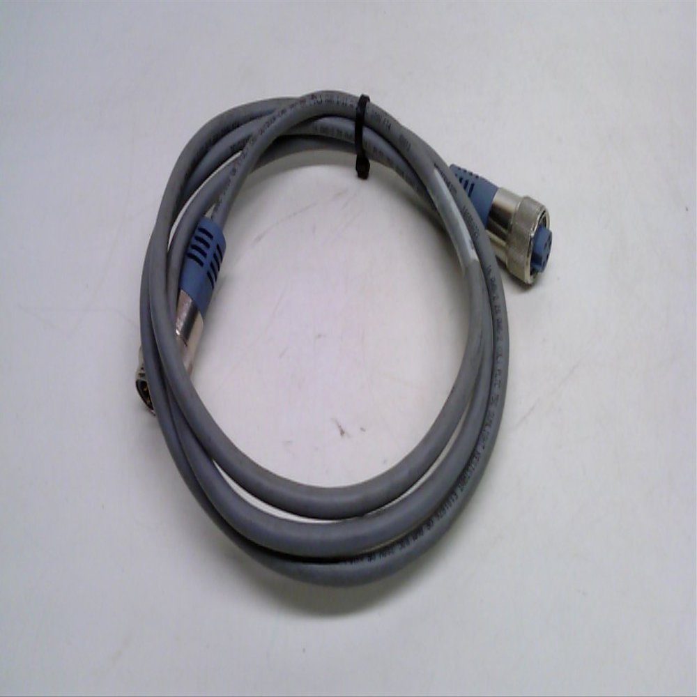 TURCK RSM RKM 5711-2M (U5452-59), 2 M LENGTH, 5 WIRE, 7/8" MINIFAST, CORDSET, DEVICENET, DOUBLE ENDED, GRAY PVC JACKET, NICKEL PLATED BRASS COUPLING, STRAIGHT FEMALE CONNECTOR, STRAIGHT MALE CONNECTOR